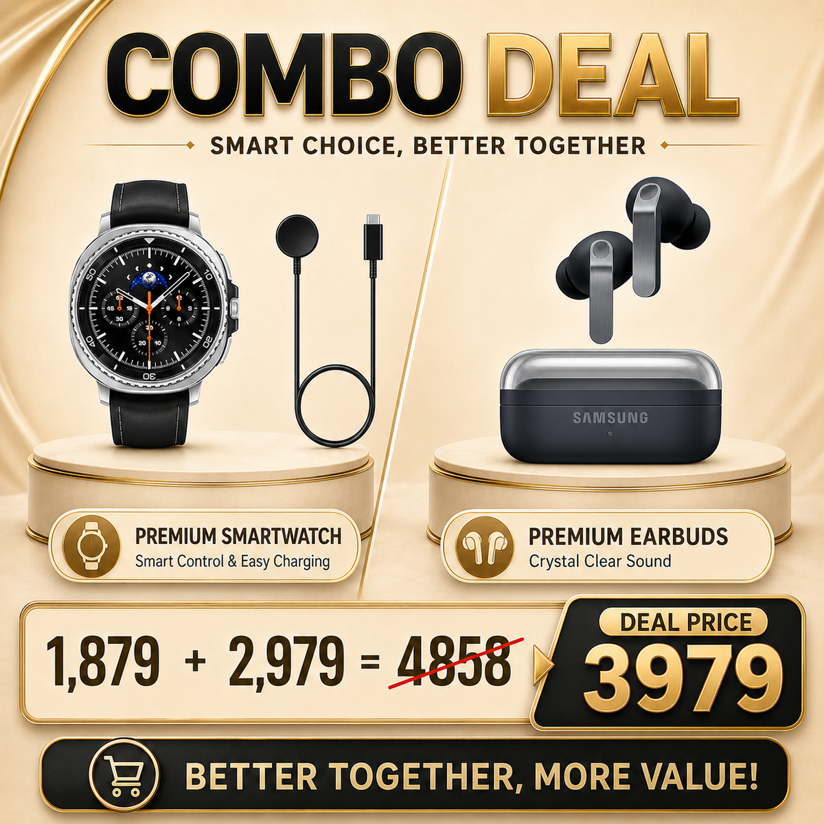 Sam.sung Buds 4 Pro + Sam-sung Watch8 Classic(Prepaid Combo)